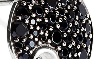 John Hardy Sterling Silver Classic Chain Black Sapphire & Black Spinel Pave Disc Drop Earrings In Black
