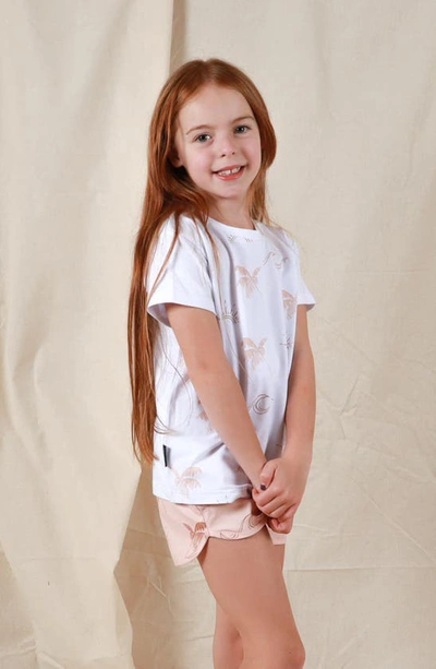 Tiny Tribe Kids' Sunny Elements Stretch Cotton T-shirt In White