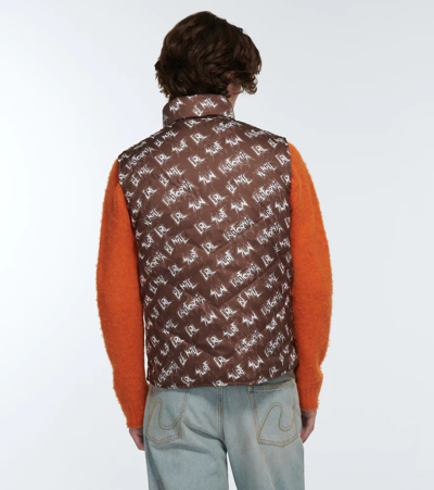 Shop Erl Padded Technical Vest In Brown