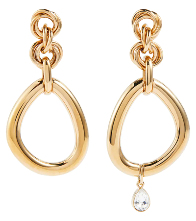 Shop Jw Anderson Embellished Chainlink Earrings In Gold