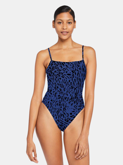 Shop Vitamin A Jenna High Leg One Piece Full Cut In Blue