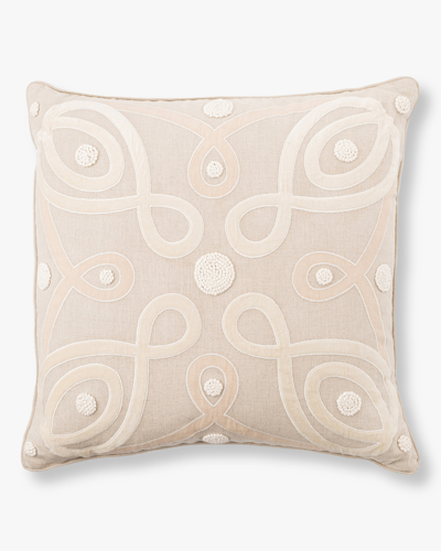 Shop Juliska Berry & Thread Natural Throw Pillow - 22in | Velvet/linen