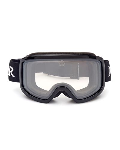 Shop Moncler Black Shield Goggles Sunglasses | Plastic
