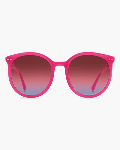 Shop Isabel Marant Fucshia Round Sunglasses In Fuchsia