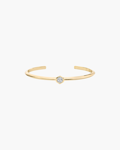 Shop Lizzie Mandler Diamond Offset Cuff | Diamonds/yellow Gold