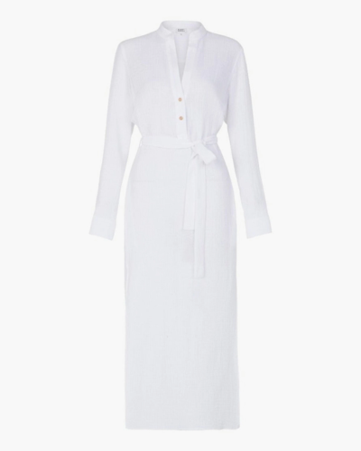 Shop Bird & Knoll Women's Frieda Shirt Dress In White