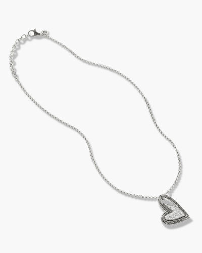 Shop John Hardy Classic Chain Manah Diamond Pendant Rolo Necklace | Diamonds/sterling Silver