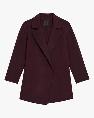 Shop Theory Clairene Luxe Jacket In Merlot