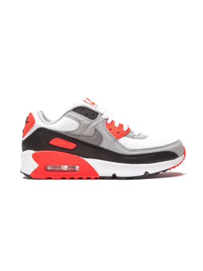 Nike Teen Air Max 90 Prem Mesh Sneakers In White