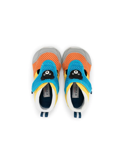 Shop Miki House Bear-patch Sneakers In Multicolour