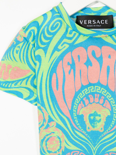 Shop Versace Medusa Head Motif T-shirt In Green