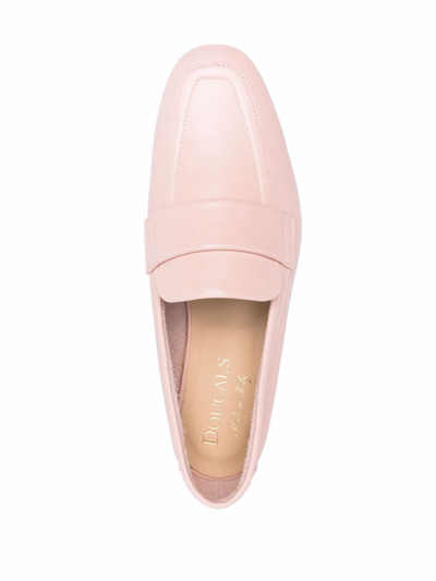 Shop Doucal's Slip-on Calf Leather Loafers In Pink