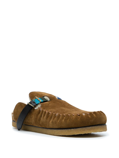 Shop Nick Fouquet Buckle-fastened Suede Sandals In Brown