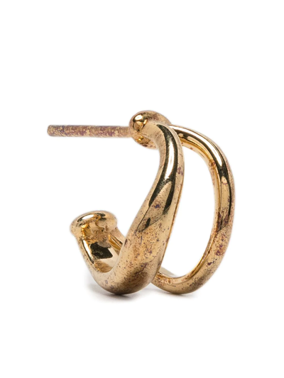 Shop Alan Crocetti Acacme Tarnished-hoop Single Earring In Gold