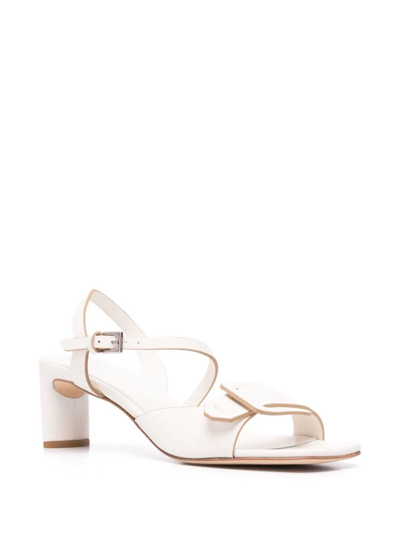 Del Carlo Strap-fastening Detail Sandals In White