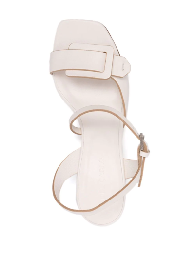 Del Carlo Strap-fastening Detail Sandals In White