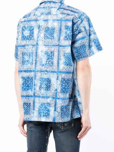 Shop Alchemist Graphic-print Short-sleeve Shirt In Blue