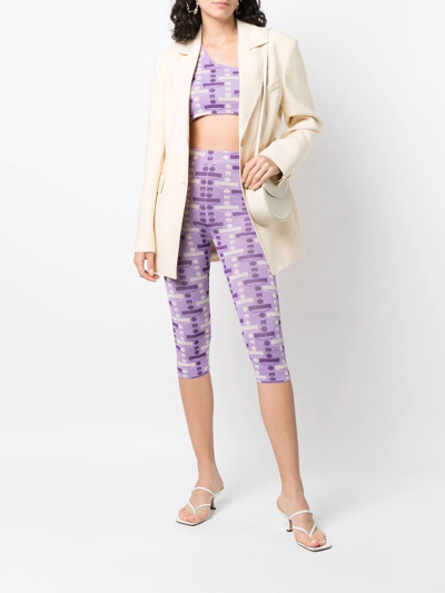 Dodo Bar Or Knee-length Knitted Cycling Shorts In Purple