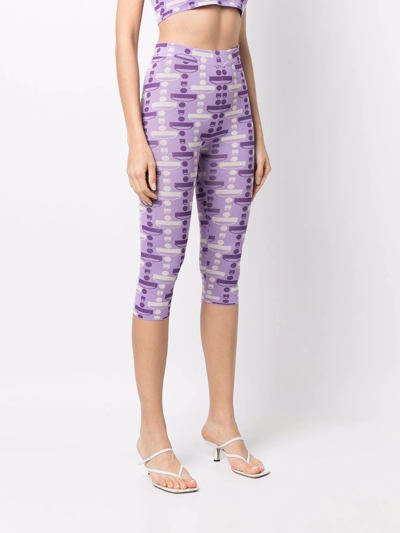 Dodo Bar Or Knee-length Knitted Cycling Shorts In Purple