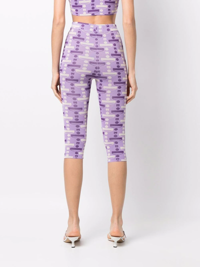 Dodo Bar Or Knee-length Knitted Cycling Shorts In Purple