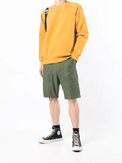 Shop Carhartt Long-sleeved Jersey-knit Sweater In Yellow