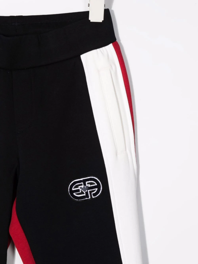 Shop Emporio Armani Colour-block Track Pants In Black