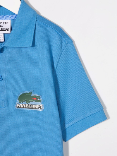 Shop Lacoste Minecraft Polo Shirt In Blue