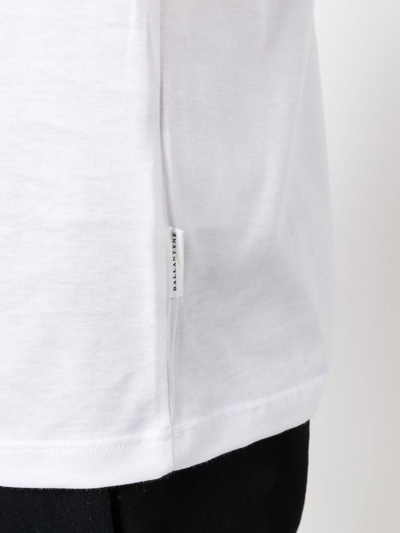 Shop Ballantyne Side Logo-patch Detail T-shirt In White