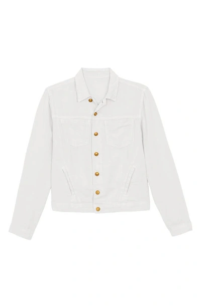 Shop Lagence L'agence Celine Slim Linen Jacket In Blanc