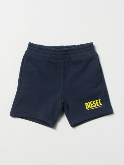 Shop Diesel Shorts  Kids Color Blue