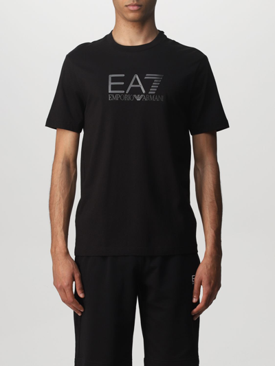 Shop Ea7 T-shirt With Logo In Black 1