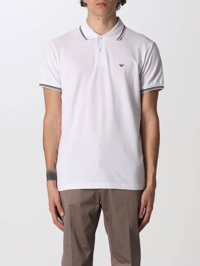Shop Emporio Armani Polo Shirt  Men Color White