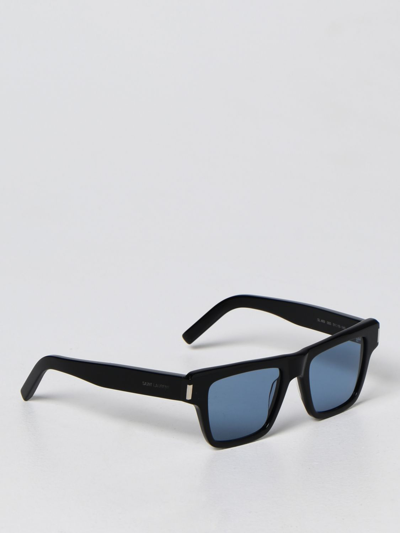 Shop Saint Laurent Acetate Sunglasses In Black