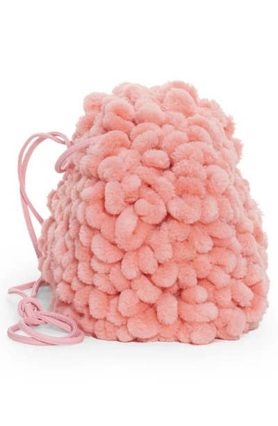 Shop Bottega Veneta Mini Pouch Mop Chenille Crossbody Bag In Marshmallow