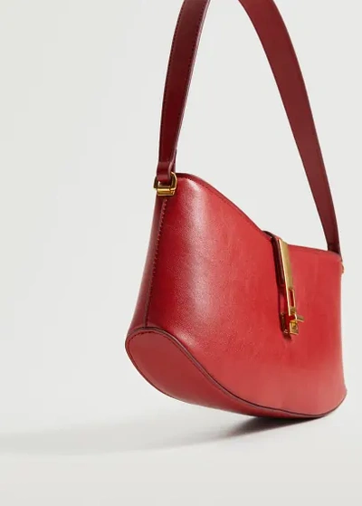 Mango Buckle Baguette Bag Red | ModeSens