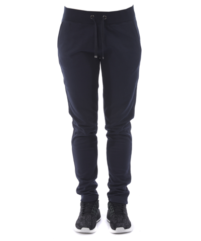 Shop Moncler Track Pants In Blu Scuro