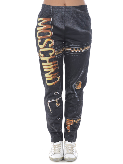 Shop Moschino Jogging Pants In Nylon