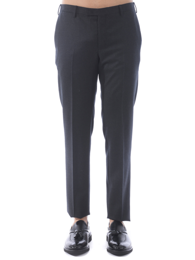 Shop Pt01 Trousers In Stretch Virgin Wool In Grigio Antracite