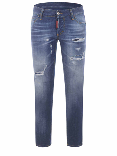 Dsquared2 Stretch Denim Jeans In Denim Chiaro | ModeSens