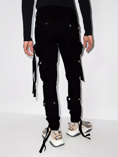 Shop Amiri Tactical Cotton Cargo Trousers In Schwarz