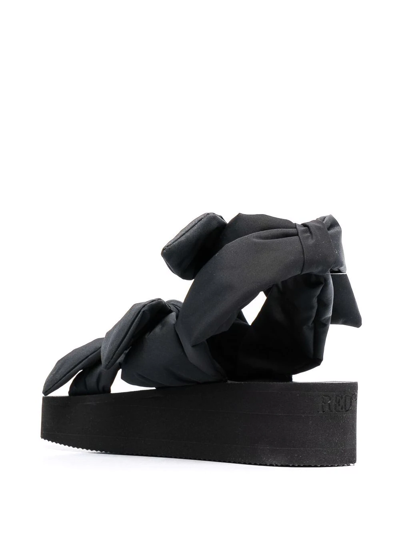 Shop Redv Bow-detail Padded-strap Sandals In Schwarz