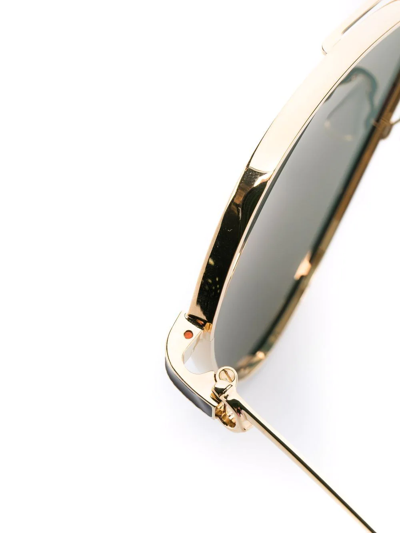Shop Cartier Ct0334s Pilot-frame Sunglasses In Gold