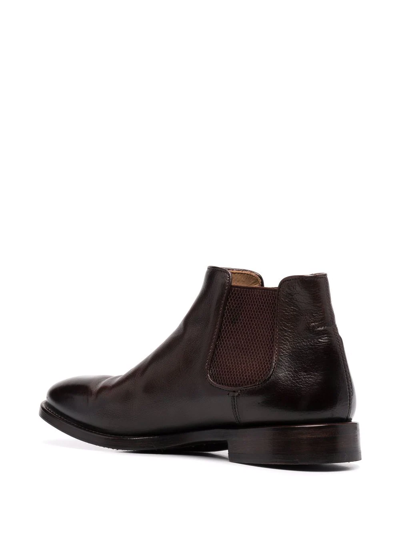 Shop Alberto Fasciani Abel Leather Ankle Boots In Braun