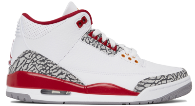 Shop Nike White Air Jordan 3 Retro Sneakers In White/light Curry-ca