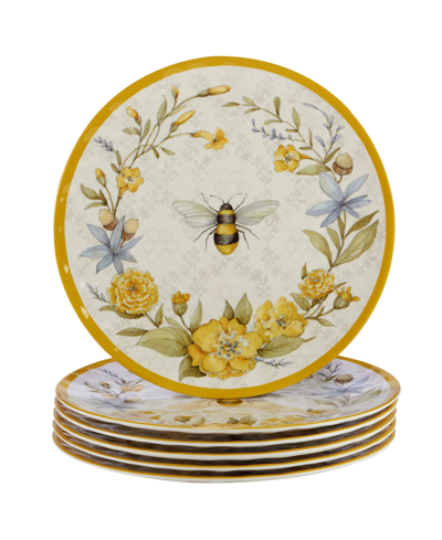 Certified International Bee Sweet Melamine Plate Set, 6 Piece