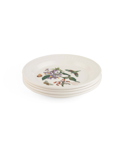 Portmeirion Botanic Garden Harmony Emerald 4 Piece Dinner Plate Set In White