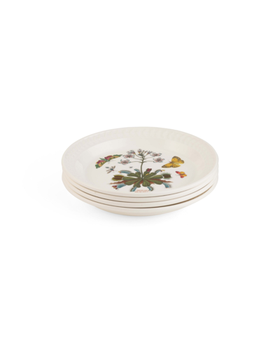 Portmeirion Botanic Garden Harmony Amber 4 Piece Salad Plate Set In White