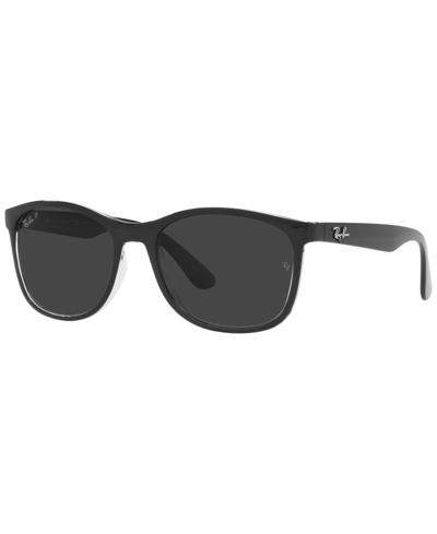 Ray Ban Unisex Polarized Sunglasses, Rb4374 56 In Black On Transparent