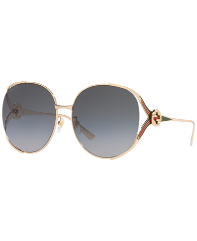 Shop Gucci Women's Sunglasses, Gg0225s In Gold-tone Clear