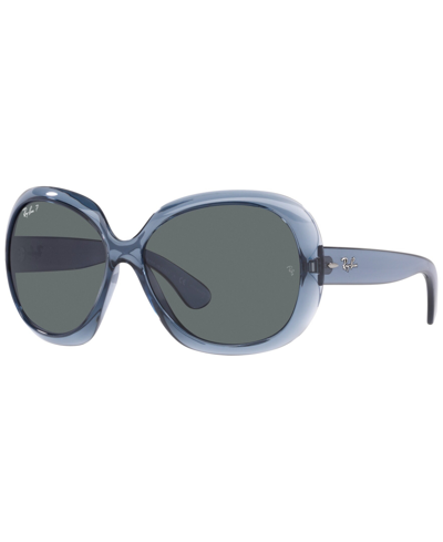 Shop Ray Ban Women's Polarized Sunglasses, Rb4098 Jackie Ohh Ii 60 In Transparent Blue